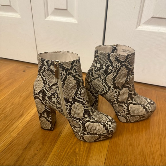 Snake Skin Platform Booties - Picture 7 of 8